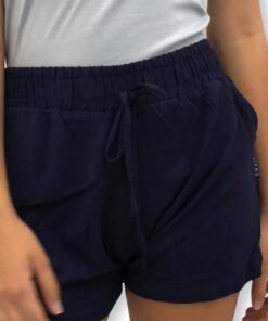 Short Azul Tipo Lino