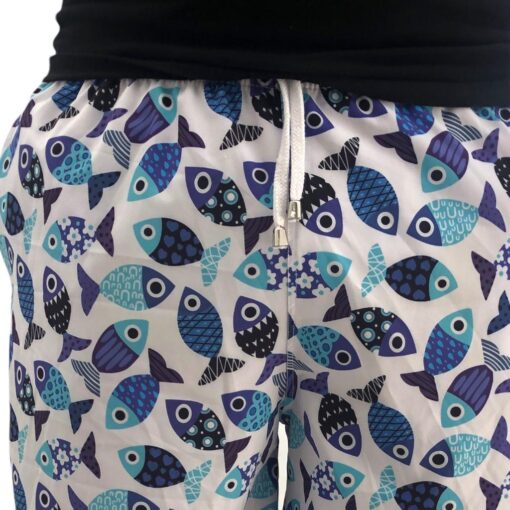 Ropa de Baño Blanco con Peces - Imagen 3