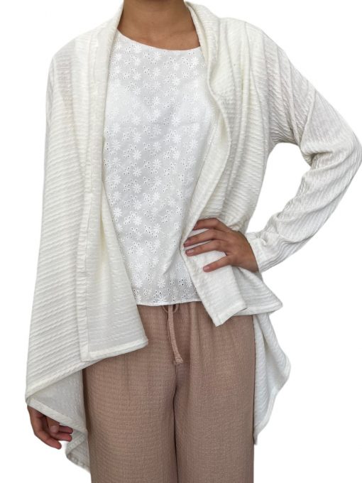 Sweater Abierto Color Blanca