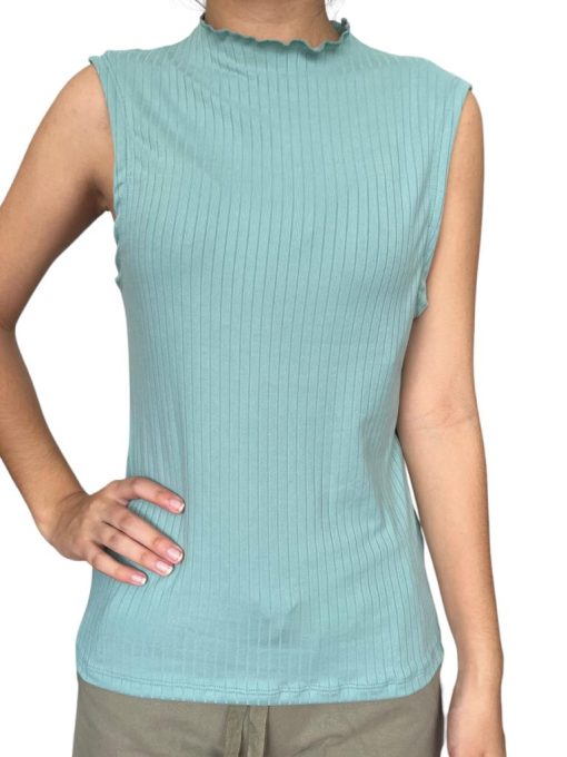 Top Verde Moda Cuello Alto - Imagen 3