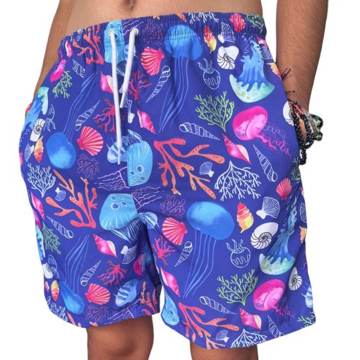 Ropa de Baño Violeta Con Medusas