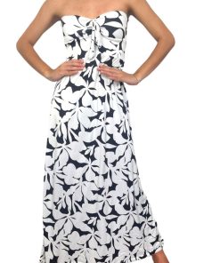 Vestido Largo Color Negro Strapless