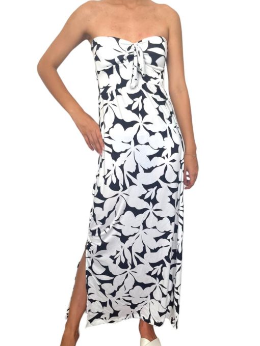 Vestido Largo Color Negro Strapless - Imagen 2