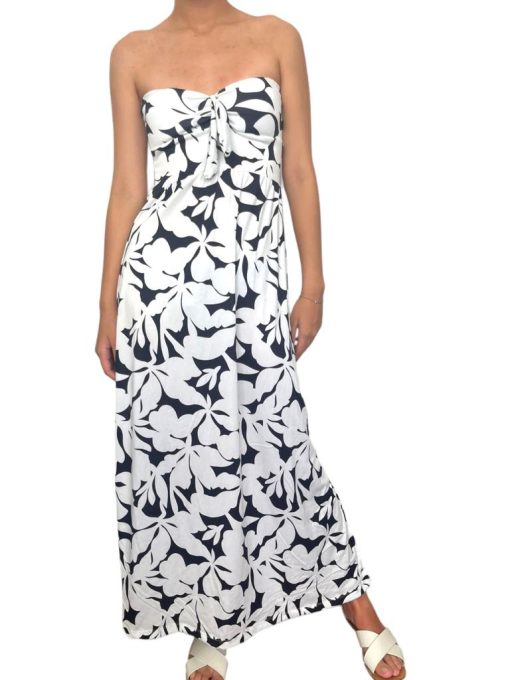 Vestido Largo Color Blanco Strapless - Imagen 3