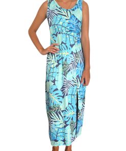 Alternative view of Vestido Largo Verde Con Hojas
