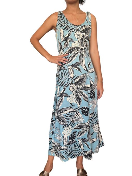 Vestido Largo Verde Moda Con Hojas