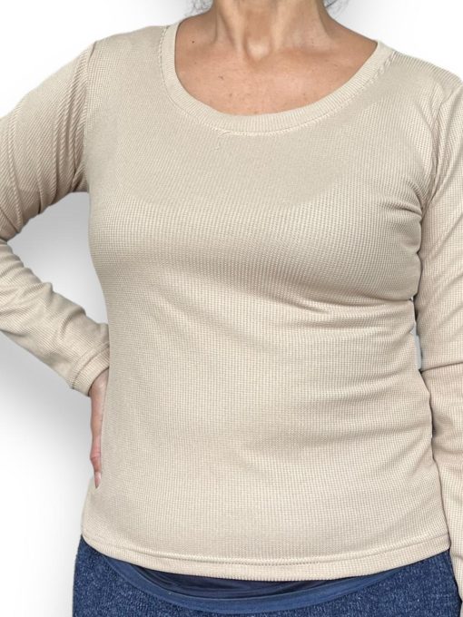 Chompa Beige Pegada - Imagen 3