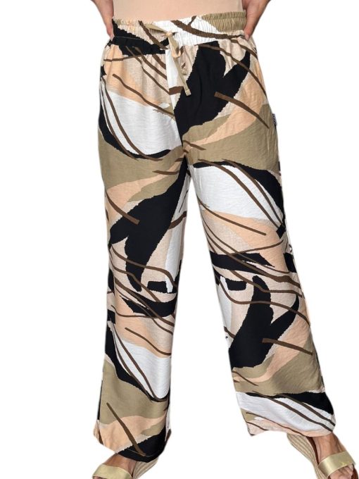 Palazo Color Beige Con Hojas - Imagen 3