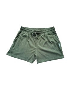 Short Verde Militar de Lino