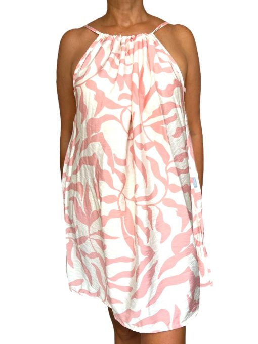 Vestido con Hojas Rosadas - Imagen 3