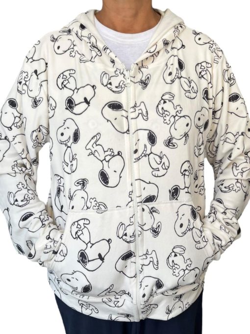 Polera Crema  con Cierre Snoopy