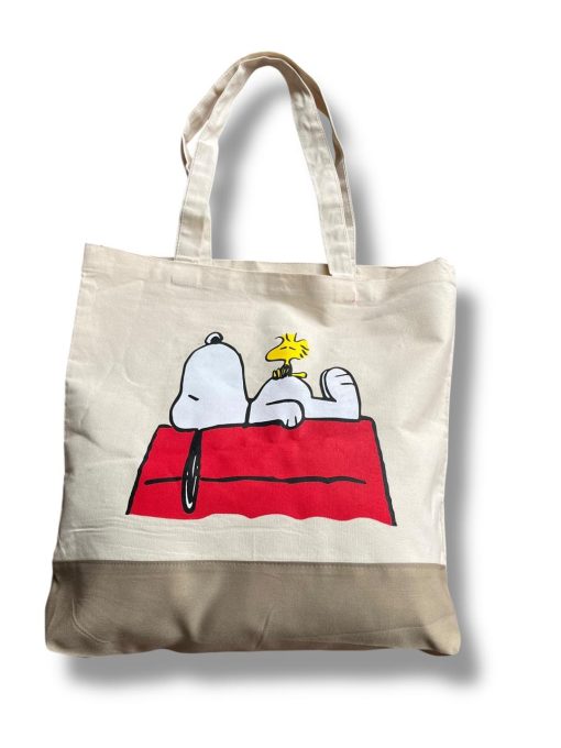 Bolso Crema Snoopy Echado
