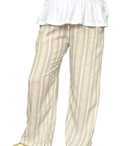 Alternative view of Palazo Beige a Rayas