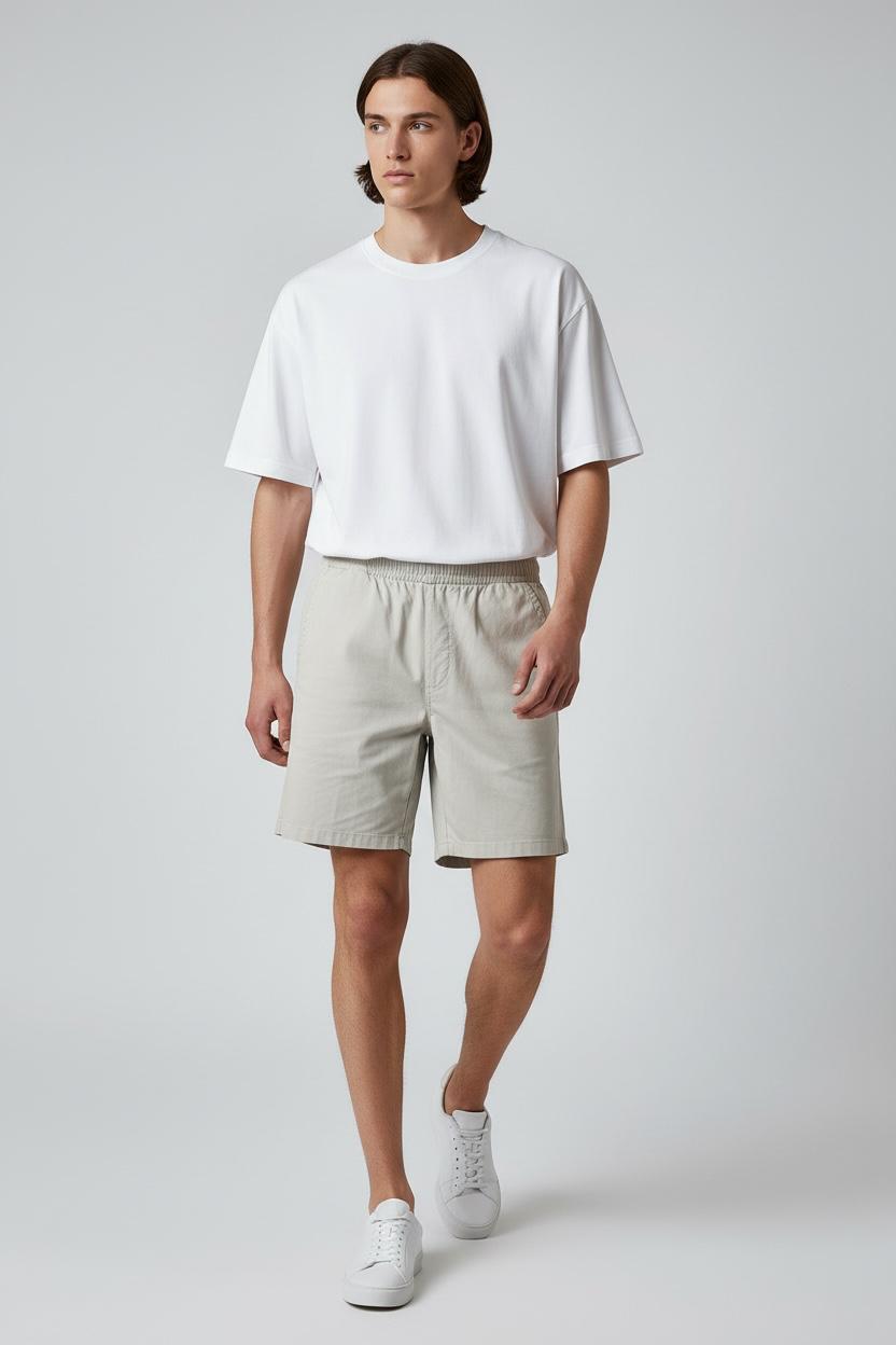 Short Drill Beige