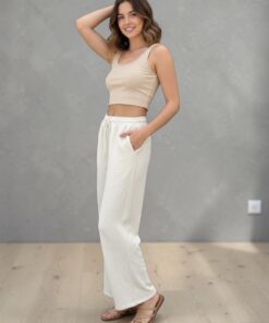 Alternative view of Palazo Beige Lino