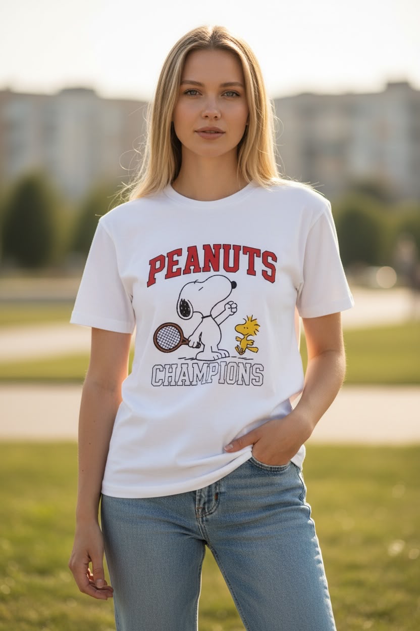 Polo Crema Snoopy