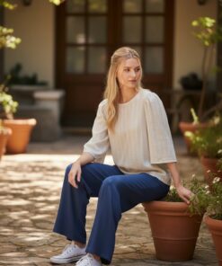 Alternative view of Blusa Beige 3/4