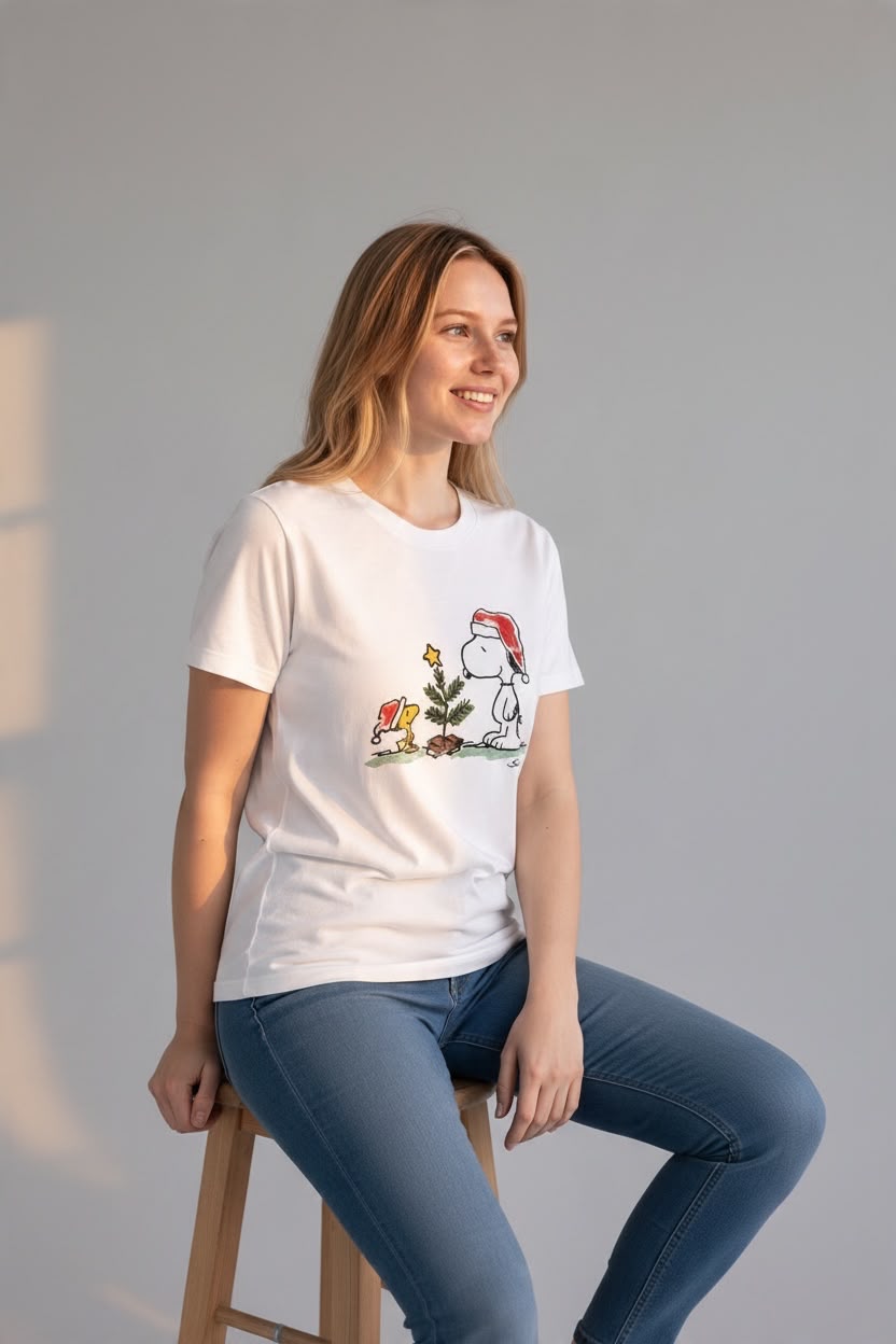 Polo Blanco Snoopy - Imagen 2