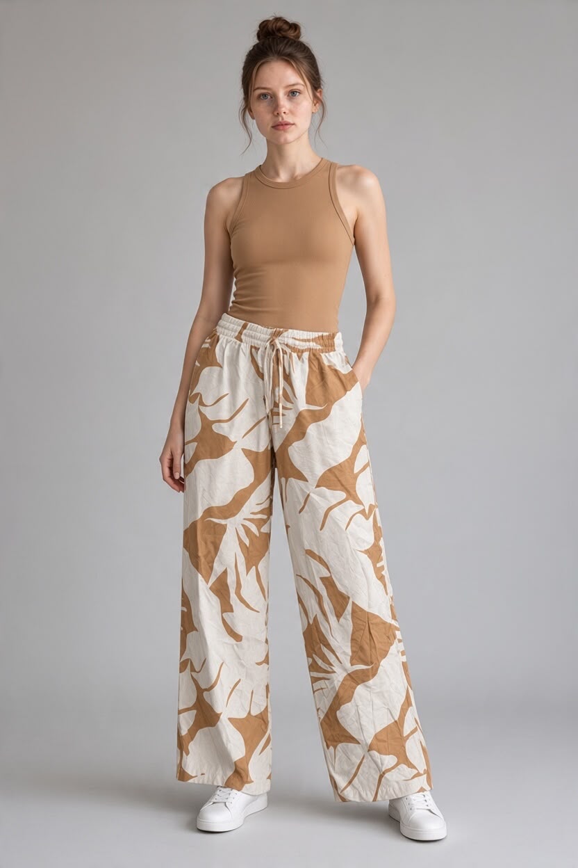 Palazo Beige Hojas
