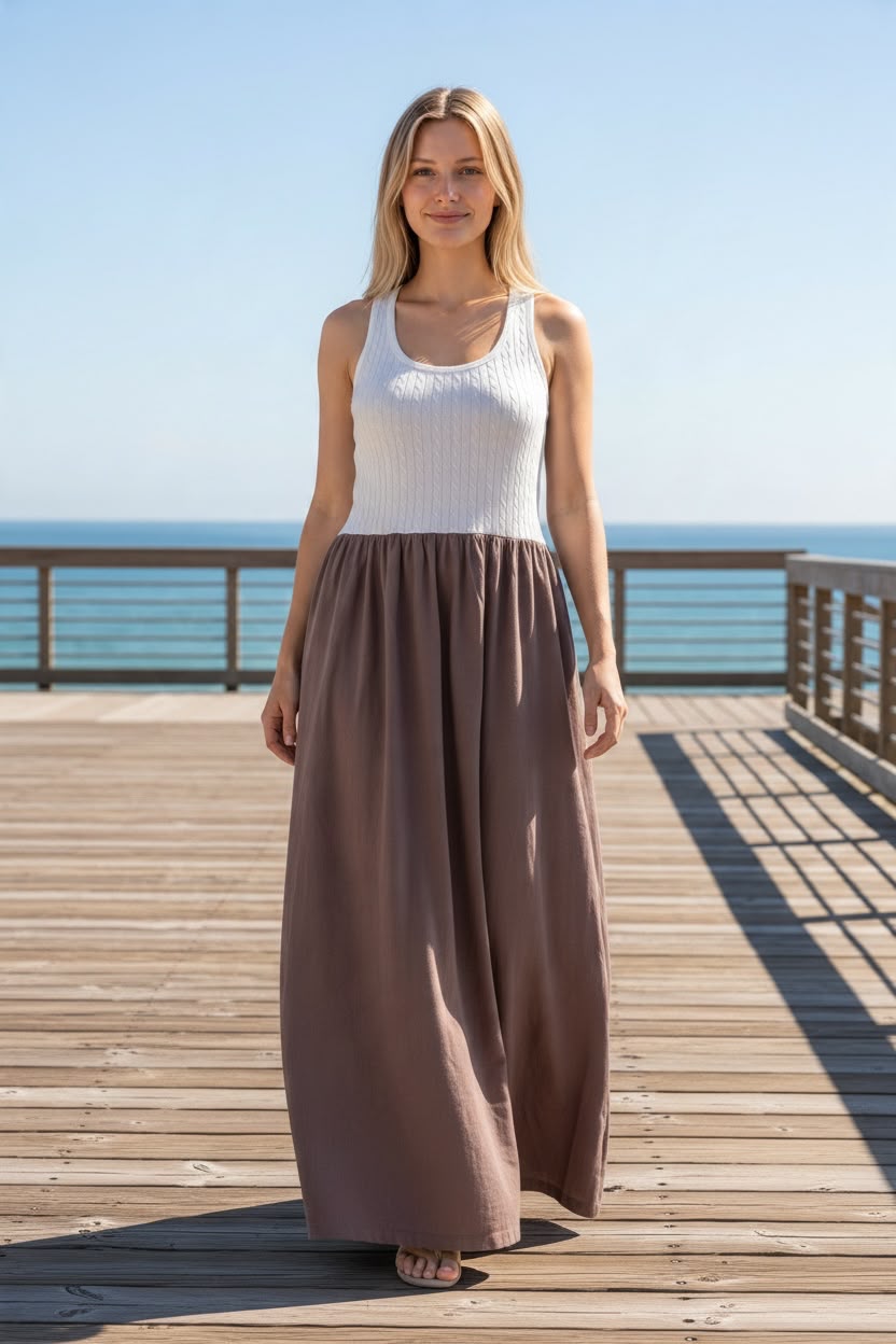 Vestido Largo Marron
