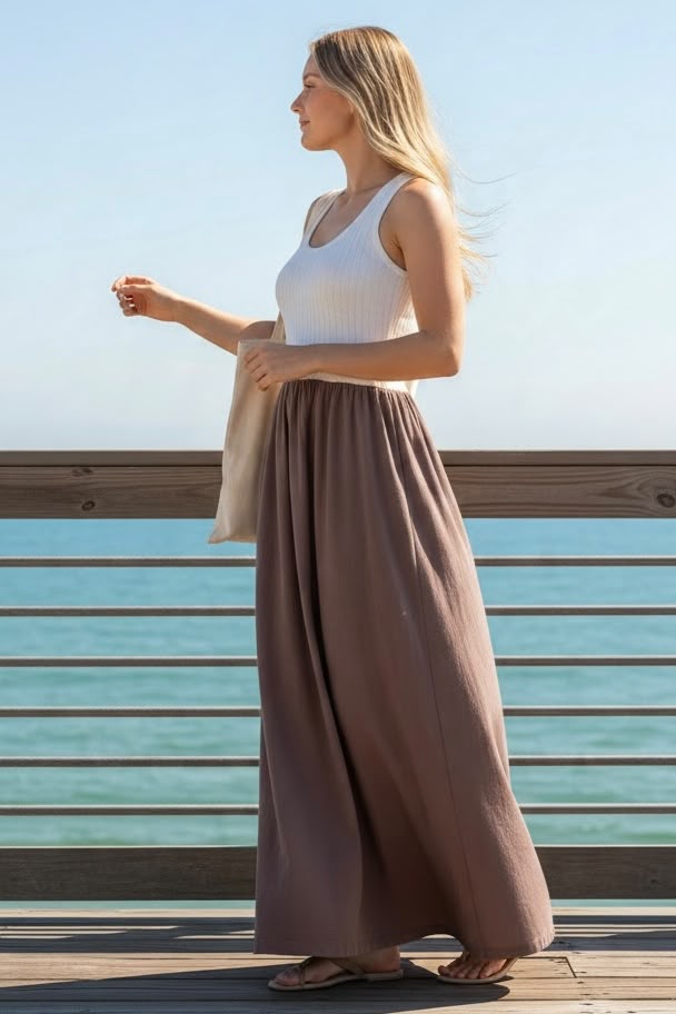 Vestido Largo Marron - Imagen 2