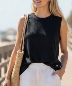 Top Negro Corrugado - Imagen 2
